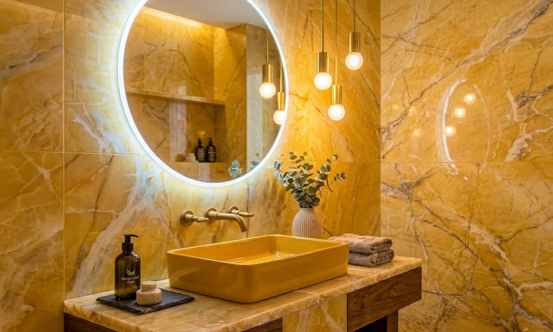 Premium kare Beton Lavabo