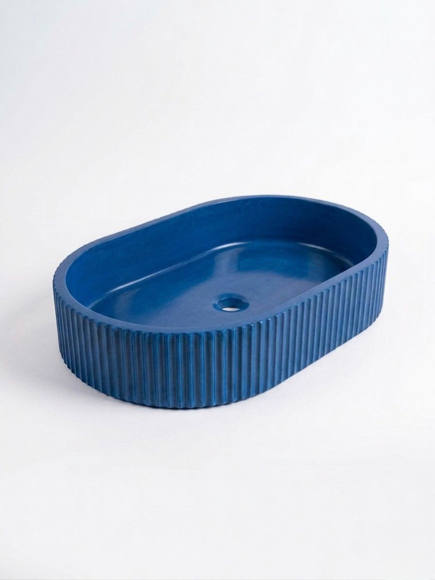 Oval Bella Lavabo - Mavi