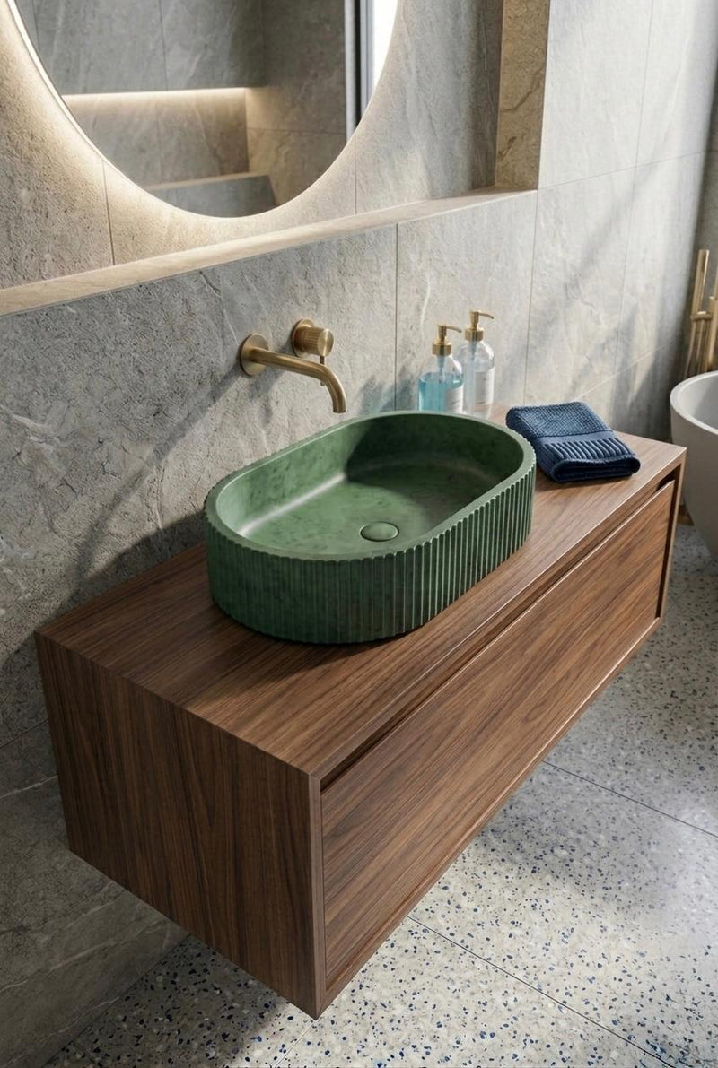 Oval Bella Lavabo - Yeşil