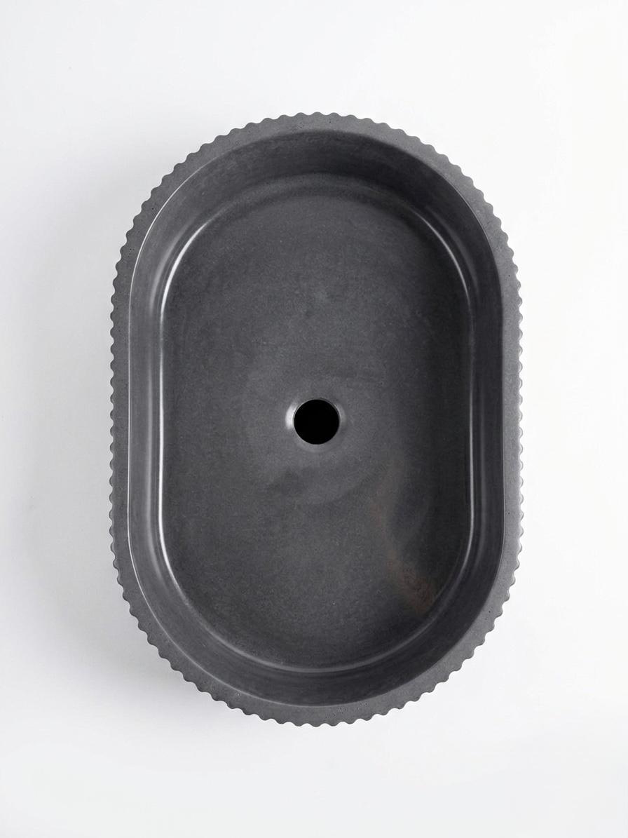 Oval Bella Lavabo - Siyah