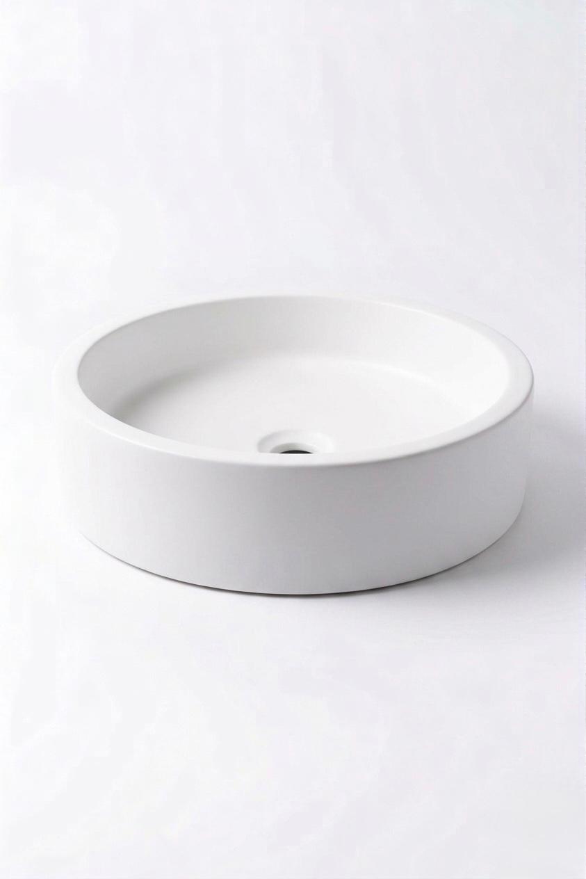 Modern Beton Lavabo - Beyaz