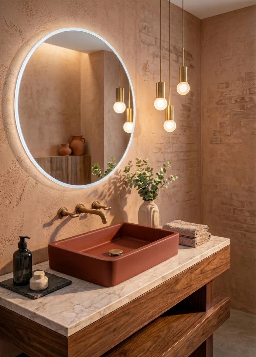 Premium kare Beton Lavabo